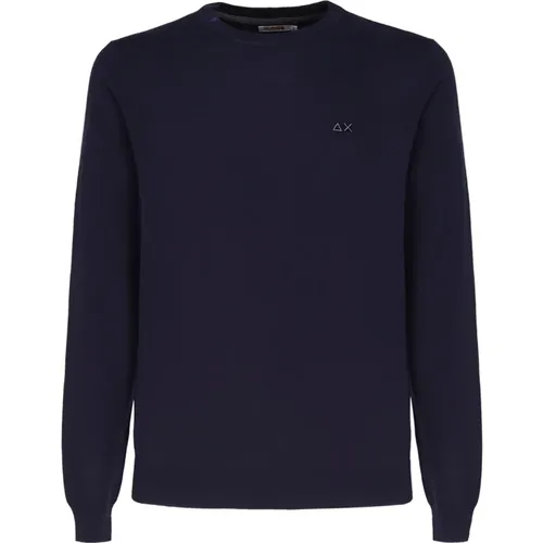 Blaue Sweaters mit 98% Baumwolle - Sun68 - Modalova