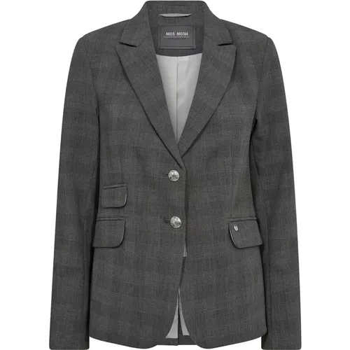 Taillierter Blazer Sharkskin Muster , Damen, Größe: L - MOS MOSH - Modalova