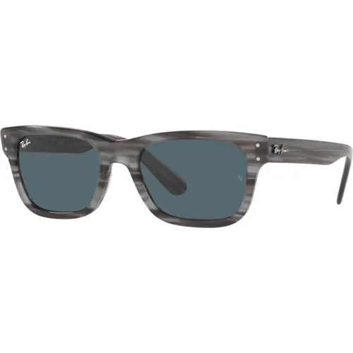 Burbank Blaue Acetat Sonnenbrille , Herren, Größe: 55 MM - Ray-Ban - Modalova