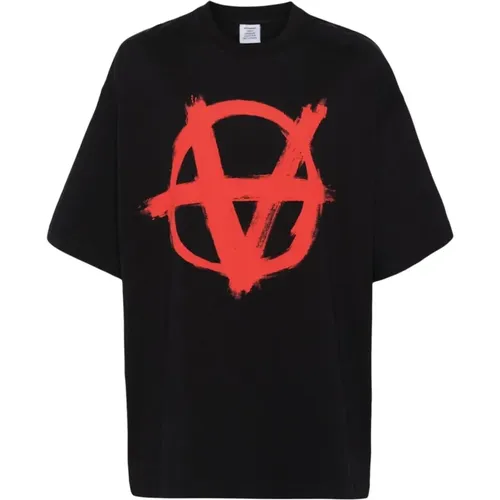 Double Anarchy T-Shirt , male, Sizes: M, S, XL, L - Vetements - Modalova