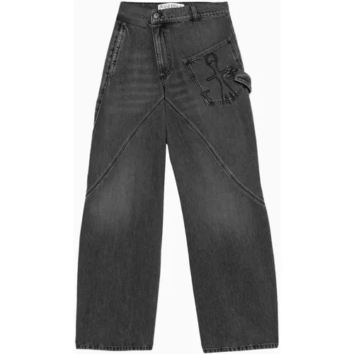 Italienische Twisted Workwear Jeans , Damen, Größe: W28 - JW Anderson - Modalova
