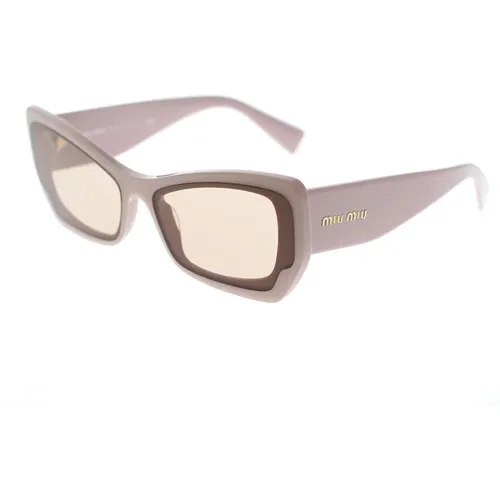 Irregular Shape Sunglasses with Logo , female, Sizes: 60 MM - Miu Miu - Modalova