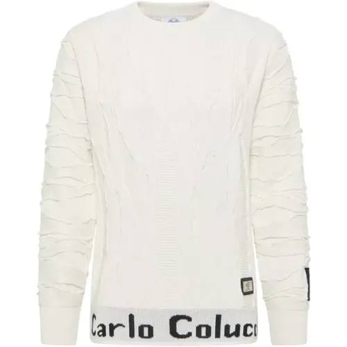 Weißer Pullover C11706 59 - carlo colucci - Modalova