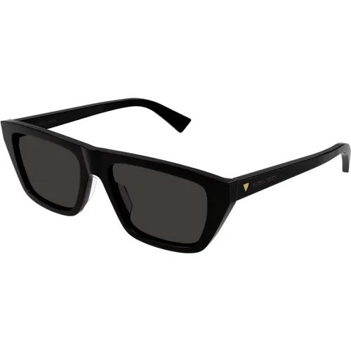 Quadratische Schwarze Sonnenbrille Damenstil , Damen, Größe: 54 MM - Bottega Veneta - Modalova