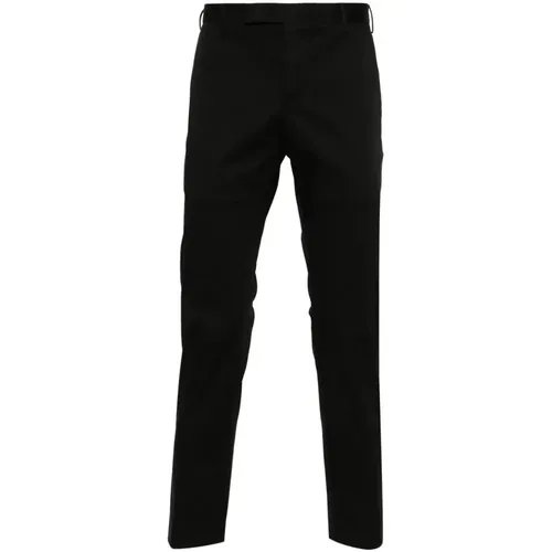 Schwarze Stretch-Baumwoll-Twill-Hose , Herren, Größe: M - PT Torino - Modalova