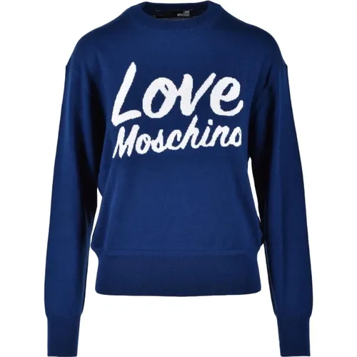 Wollmischung Pullover , Damen, Größe: XS - Love Moschino - Modalova