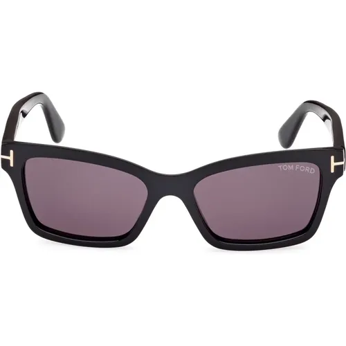 Squadrata Nero Lucido Sungles , female, Sizes: 54 MM - Tom Ford - Modalova