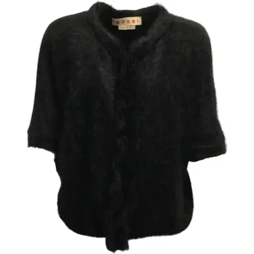 Angora Blend Sweater with Zipper , female, Sizes: S - Marni Pre-owned - Modalova