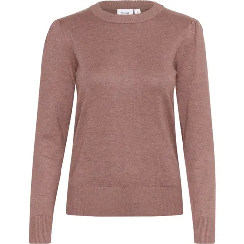 MilaSZ Pullover Knit Antler Melange , female, Sizes: S, XL, L, 2XL, XS - Saint Tropez - Modalova