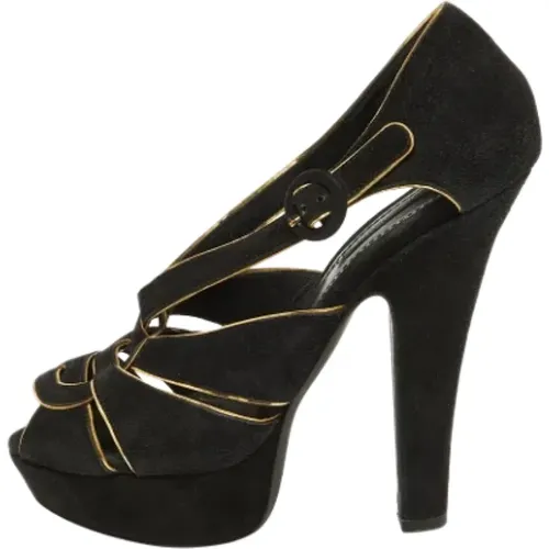 Pre-owned Wildleder sandals , Damen, Größe: 39 EU - Dolce & Gabbana Pre-owned - Modalova