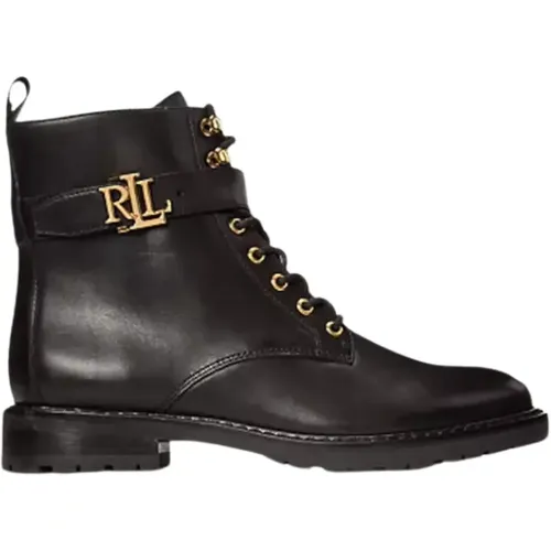 Eldridge Leder Stiefeletten , Damen, Größe: 35 1/2 EU - Ralph Lauren - Modalova