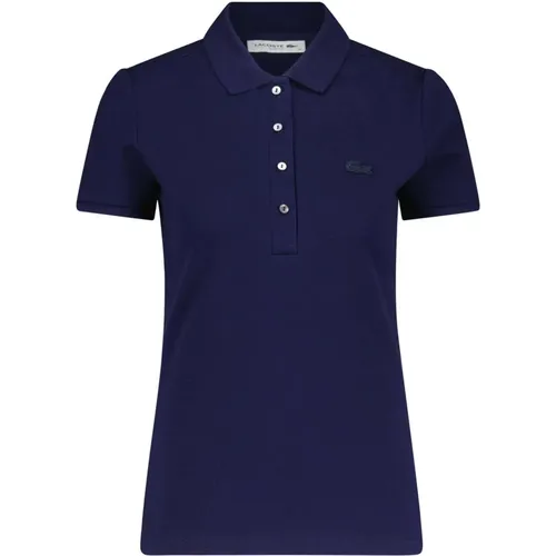 Logo Applique Slim-Fit Polo Shirt , female, Sizes: XL, L, S - Lacoste - Modalova