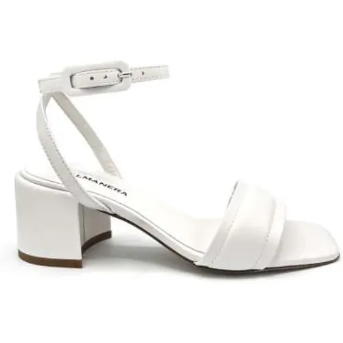 Leather Sandal with Adjustable Ankle Strap , female, Sizes: 8 UK, 4 UK, 5 UK - Halmanera - Modalova