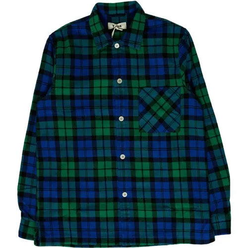 Flannel Sleepwear Shirt , male, Sizes: L, S, M - Tekla - Modalova