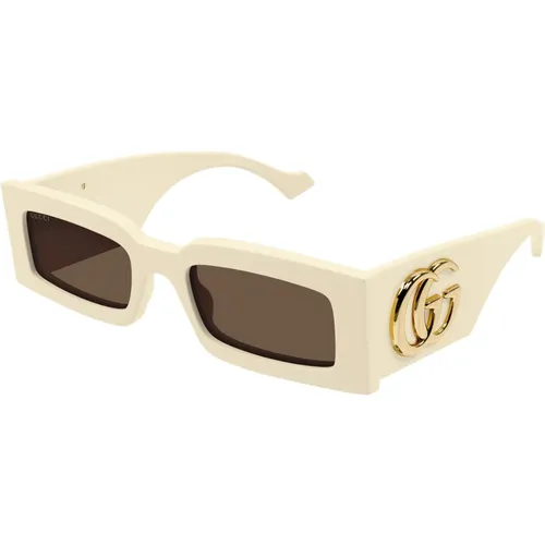 Ivory/ Sunglasses , female, Sizes: 53 MM - Gucci - Modalova