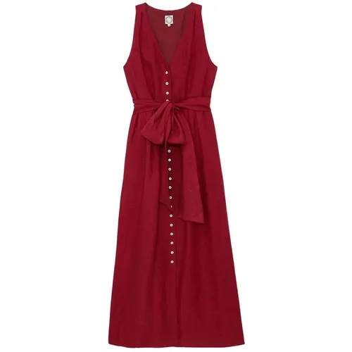 Ambre langes Kleid aus Himbeerleinen , Damen, Größe: XS - Ines De La Fressange Paris - Modalova