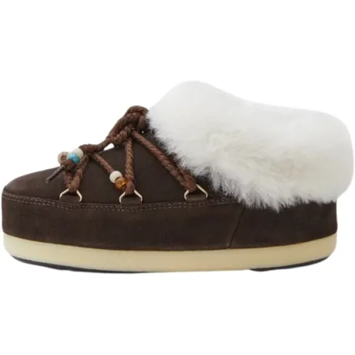 Suede Mule with Faux-Fur Lining , female, Sizes: 6 UK, 4 UK, 2 UK - moon boot - Modalova