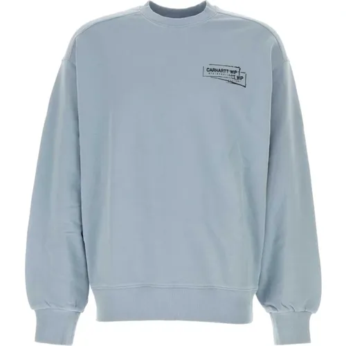 Stamp Sweatshirt aus pulverblauer Baumwolle - Carhartt WIP - Modalova