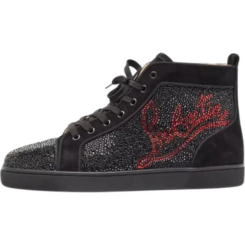 Pre-owned Suede sneakers , male, Sizes: 9 UK - Christian Louboutin Pre-owned - Modalova