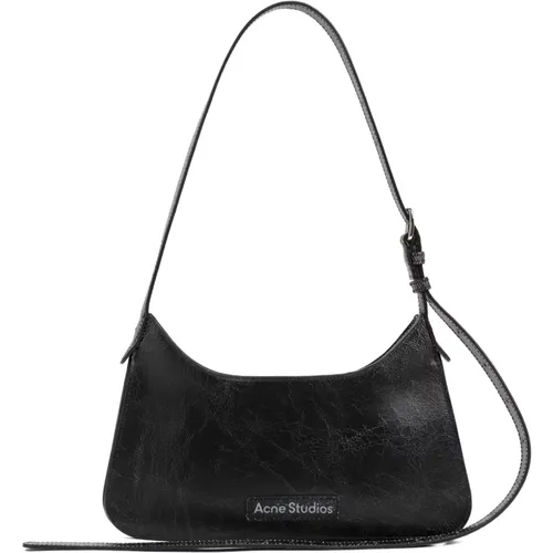 Leather Handbag with Engraved Logo , female, Sizes: ONE SIZE - Acne Studios - Modalova
