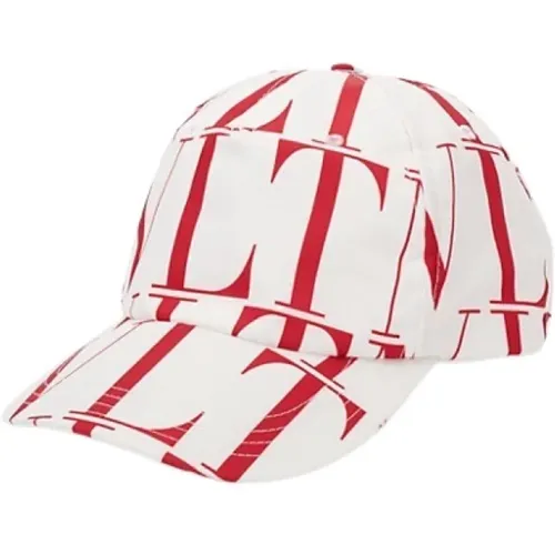 Vltn Times Nylon Baseball Hat In White , male, Sizes: 59 CM - Valentino Garavani - Modalova