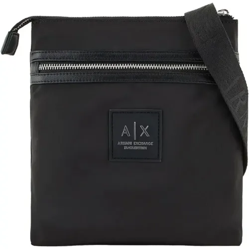 Schwarze Nylon Crossbody Schultertasche , Herren, Größe: ONE Size - Armani Exchange - Modalova