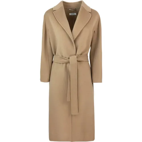 Midi Wrap Coat in Pure Wool , female, Sizes: M, 2XS, XS, S - Max Mara Studio - Modalova