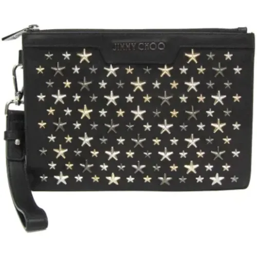 Pre-owned Leather clutches , male, Sizes: ONE SIZE - Jimmy Choo Pre-owned - Modalova