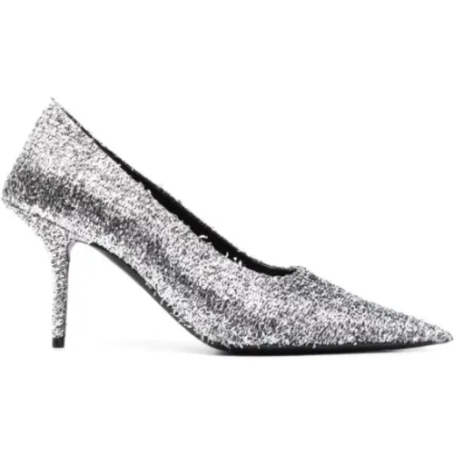 Silver Square Knife Pumps , female, Sizes: 4 UK, 6 UK - Balenciaga - Modalova