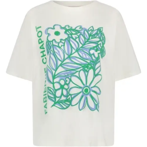 Fay Bloom Green T-shirt , Damen, Größe: M - Fabienne Chapot - Modalova