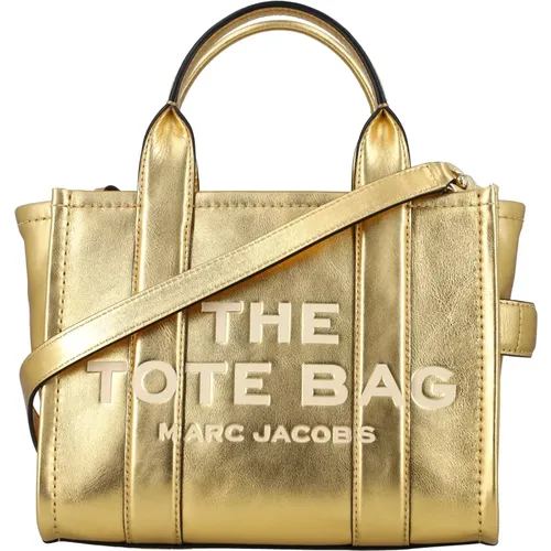 Gold Metallic Small Tote Bag , female, Sizes: ONE SIZE - Marc Jacobs - Modalova