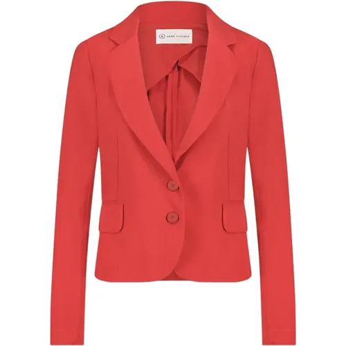 Roter Technischer Jersey Atina Blazer , Damen, Größe: L - Jane Lushka - Modalova