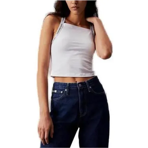 Elastisches Trägerloses Top Kollektion , Damen, Größe: L - Calvin Klein Jeans - Modalova