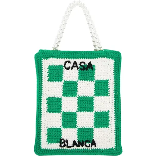 Beaded Detailing Crochet Bag , female, Sizes: ONE SIZE - Casablanca - Modalova