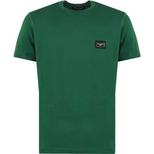 Herren Marken-Tag T-Shirt Grün - Dolce & Gabbana - Modalova