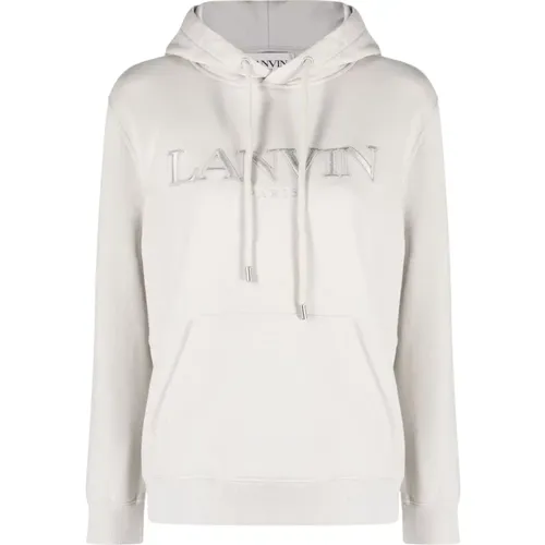 Elegant Embroidered Regular Fit Hoodie , female, Sizes: M, S, XS - Lanvin - Modalova