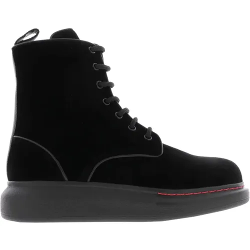 Velvet Lace-Up Hybrid Sneakers , Damen, Größe: 39 1/2 EU - alexander mcqueen - Modalova