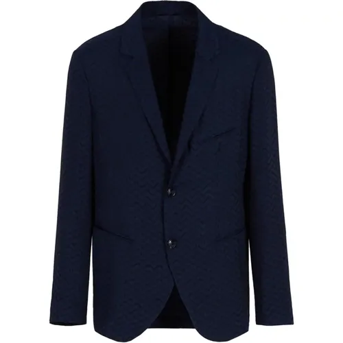 Blaue Elegante Blazer - Giorgio Armani - Modalova