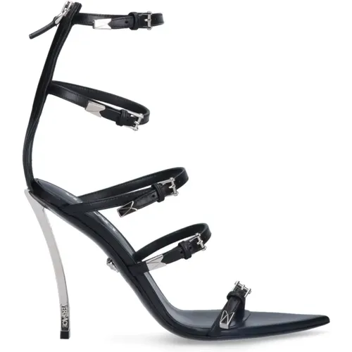 Sandalen Schwarz , Damen, Größe: 37 EU - Versace - Modalova