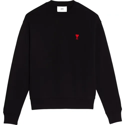 Heart Sweatshirt Stylish Comfortable Embroidered Logo , male, Sizes: S, 2XL, L, XL, M - Ami Paris - Modalova