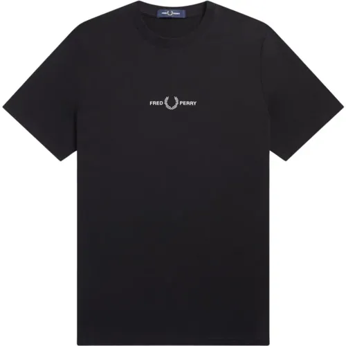 Embroidered T-Shirt for Men , male, Sizes: S, XL - Fred Perry - Modalova