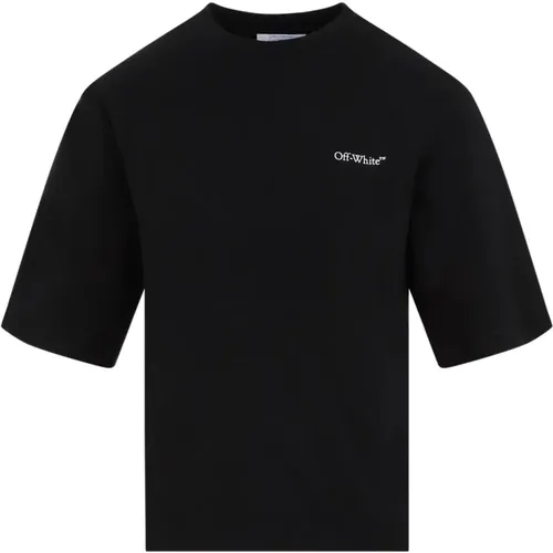 Schwarzes Baumwoll T-Shirt Ss24 , Damen, Größe: XS - Off White - Modalova