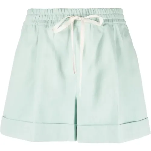Casual Linen Blend Shorts , female, Sizes: S, XS, 2XS - Twinset - Modalova