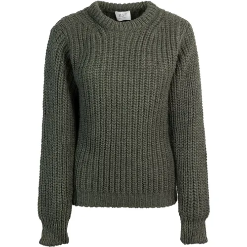 Grüner Sweater Regular Fit , Damen, Größe: S - MVP wardrobe - Modalova