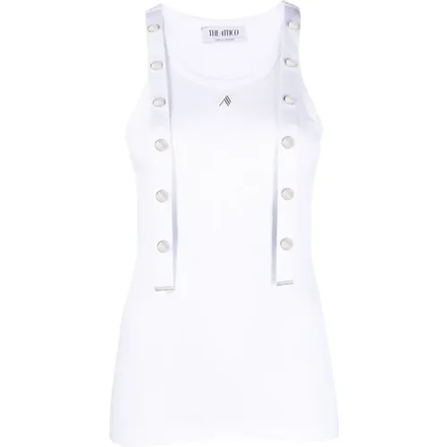 Weiße T-Shirts Polos für Frauen , Damen, Größe: 3XS - The Attico - Modalova