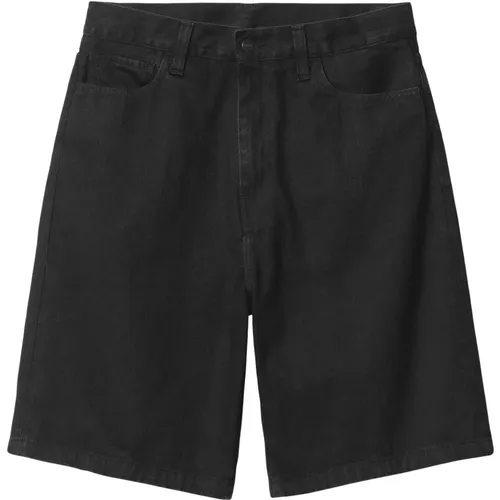 Schwarze Denim-Shorts Weite Passform , Herren, Größe: W30 - Carhartt WIP - Modalova