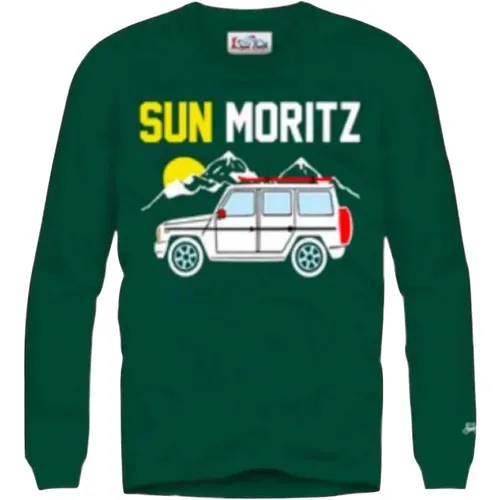 Long Sleeve Cotton T-shirt Sun Moritz , male, Sizes: M, XL, S, L - MC2 Saint Barth - Modalova