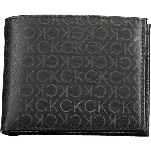 Schwarze Polyester-Geldbörse mit RFID-Blockierung , Herren, Größe: ONE Size - Calvin Klein - Modalova
