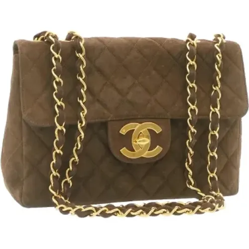 Pre-owned Suede Chanel Flap Bag , female, Sizes: ONE SIZE - Chanel Vintage - Modalova