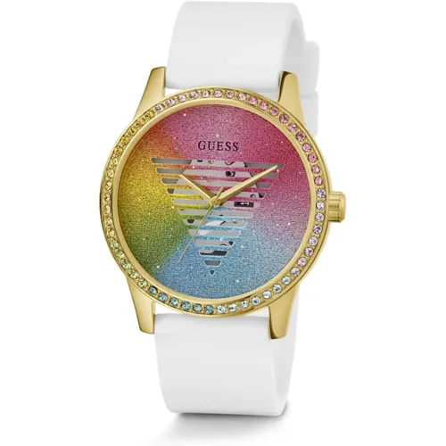 Rainbow Silicone Watch , female, Sizes: ONE SIZE - Guess - Modalova